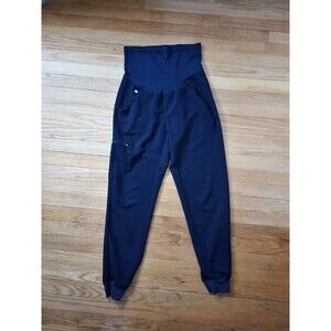 Figs XS Black Maternity Joggers Scrubs Technical Collection
